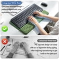 thumbnail image 5 of 2‑in‑1 Ergonomic Keyboard Stand with Memory Foam Wrist Rest, Anti‑Slip Wrist Cushion for Wrist Pain Relief, Comfort Typing Support Pad for Office, Home & School, Green, 5 of 9