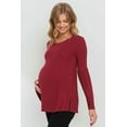 thumbnail image 2 of Bell Sleeve Round Neck Maternity Knit Top, 2 of 3