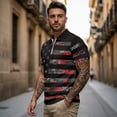 thumbnail image 4 of Uorisanigo American Flag Couples' Outfits His and Hers Clothing Mens Golf Shirts Blouse Short Sleeve Sports Tops and Womens Golf Shirts Quick-Dry Workout Tank Tops Size S, 4 of 8