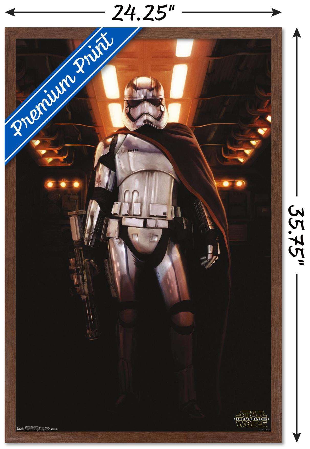 Star Wars: The Force Awakens - Chrome Wall Poster, 22.375" x 34", Framed