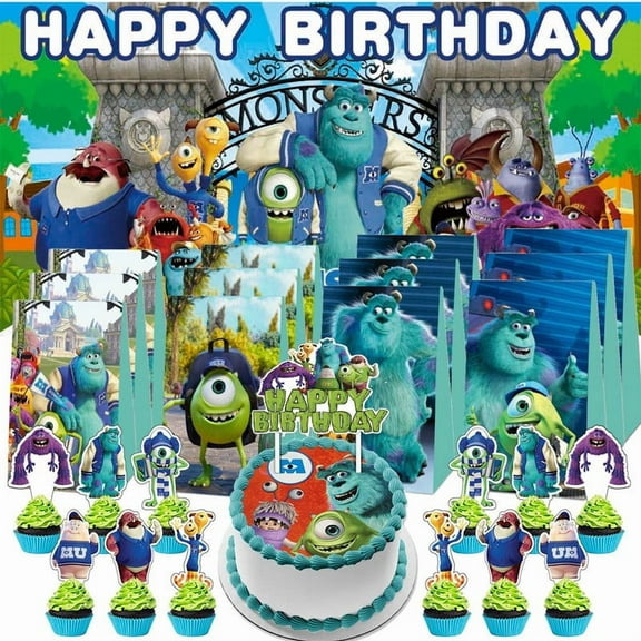 Monster University Treat Bags Candy Decorations Party Favor Supplies Birthday Cake Topper Backdrop Banner