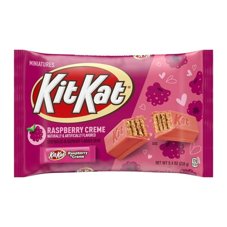 Kit Kat® Miniatures Raspberry Flavored Creme Wafer Valentine's Day Candy, Bag 8.4 oz