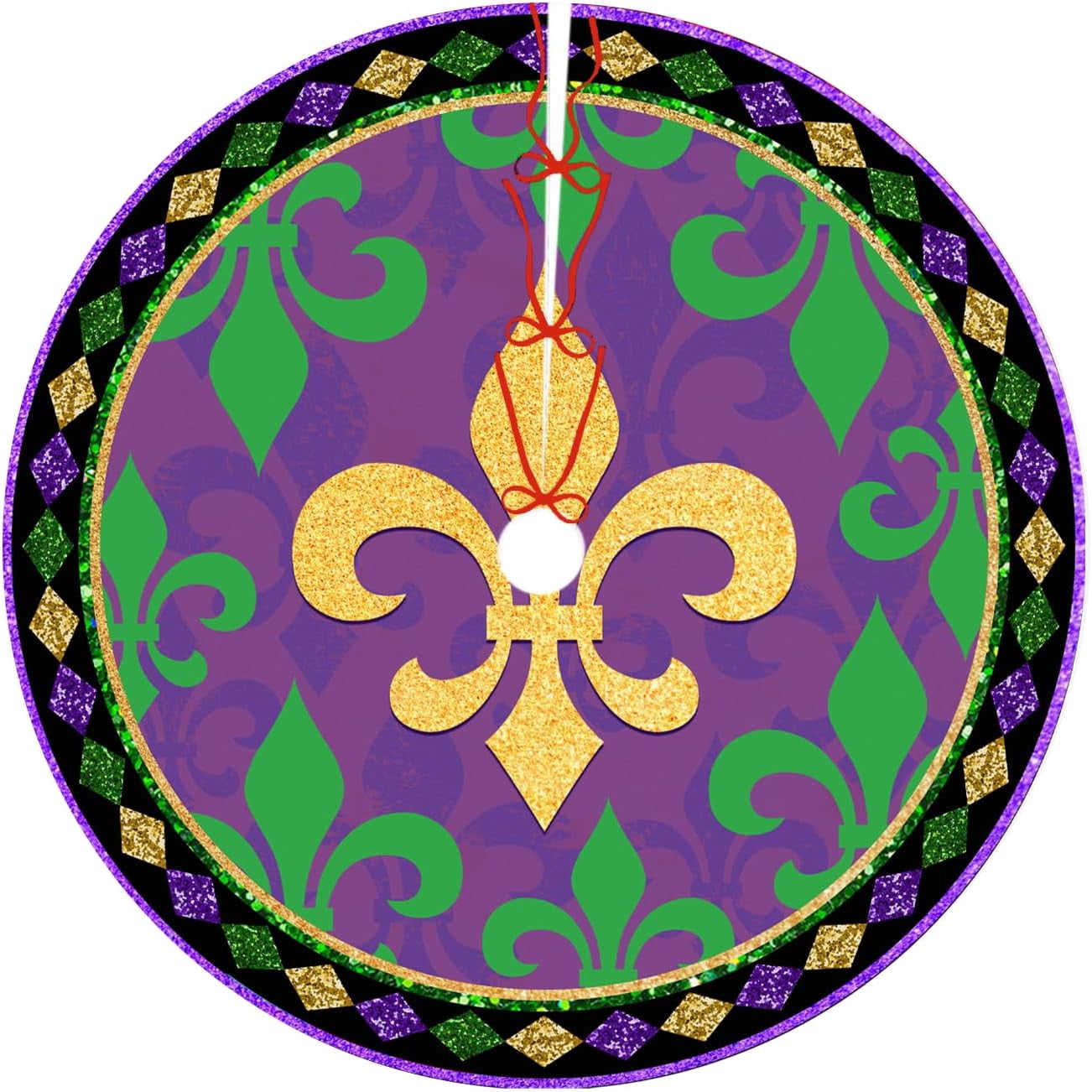 Hyjoy Mardi Gras Christmas Tree Skirt Tree Skirt For Holiday Party Home Christmas Day Ornaments 36 Hyjoy Mardi Gras Christmas Tree Skirt Tree Skirt For Holiday Party Home Christmas Day Ornaments 36