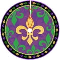 thumbnail image 3 of Mardi Gras Decorations Carnival Tree Skirt, Tree Mat Holiday Party Supplies Ornaments Indoor Outdoor Decorations 48 in, 3 of 6