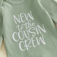 thumbnail image 6 of Cjfdfy Newborn Baby Boy Girl Fall Outfits New To The Cousin Crew Waffled Ribbed Long Sleeve Bodysuit And Hat 2Pcs Infant Cute Coming Home Fall Winter Outfit 0-9M, 6 of 9