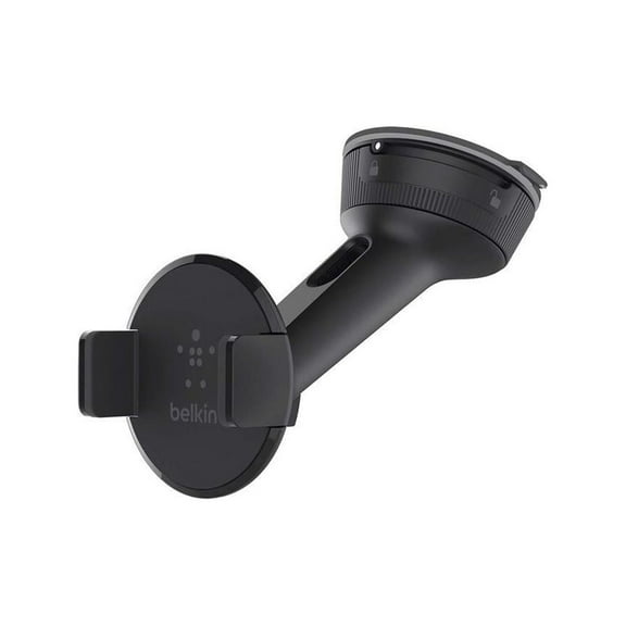 Belkin Universal Car Mount F8M978bt, Black – Dashboard & Window Mount for 6-Inch Devices, iPhone, Samsung, Android – Adjustable Cradle, Hands-Free Phone Holder for Car
