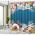 thumbnail image 5 of Ambesonne Japanese Shower Curtain, Modern Flowers, 69"Wx70"L, Multicolor, 5 of 5
