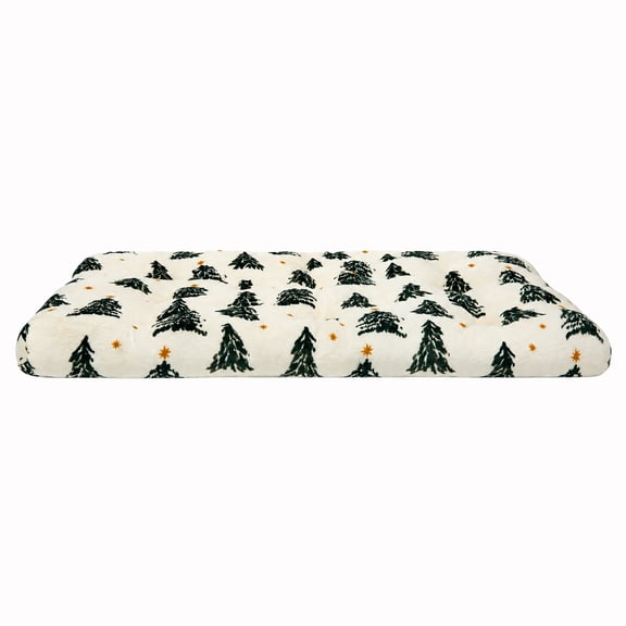 Vibrant Life Holiday Extra Large Ultra Soft Tufted Pet Bed, Trees and Stars, 38" x 48"