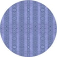 thumbnail image 1 of Ahgly Company Indoor Round Patterned Sky Blue Dress Blue Area Rugs, 4' Round, 1 of 6