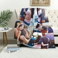 thumbnail image 3 of Custom Bed Throw Blankets with Photos Text,Personalised Fleece Blanket Customized Picture Memory Gift for Wife Husband Couples (1 Photo Blanket, 80 × 120cm), 3 of 6