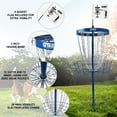 thumbnail image 3 of GSE Games & Sports Expert Professional Portable 24-Chain Disc Golf Targets Basket, PRO Disc Golf Practice Goal Baskets(Blue), 3 of 6