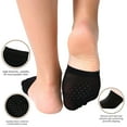 thumbnail image 2 of Manzi 6 Pairs Women Half Toe Topper Socks No Slip Toe No Show Liner Socks for Heels, 2 of 7