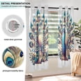 thumbnail image 5 of A Peacock Blackout Curtains Thermal Insulation 63 inch Grommet for Bedroom Living Room Bathroom Kitchen Windows 2 Pack, 5 of 6