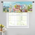 thumbnail image 2 of Happy Easter Kitchen Curtain Valance 54W x 18H Rod Pocket Rabbit Bunny Eggs Spring Gnome Flower Floral Window Treatment for Living Room Bedroom Bathroom Laundry, 2 of 6