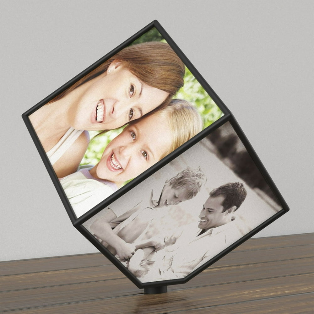 Revolving Photo Cube Holds 6 Photos by Lavish Home