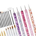 thumbnail image 4 of Pinceles para decoración de uñas, 31 piezas, juego de pinceles para uñas fáciles de agarrar, especialmente diseñados para el hogar para mujeres, 4 of 8