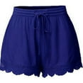 thumbnail image 2 of Mytrendy Women Drawstring Lace Trim Summer Casual Yoga Lounge Shorts S-5XL, 2 of 4