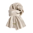 thumbnail image 2 of Bufanda larga y gruesa para hombre y mujer Fernando Beige 150 cm x 150 cm, 2 of 8