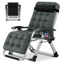 MOPHOTO Zero Gravity Chair,Portable Folding Recliner,Removable Cushion,Headrest,Cup Holder,for Lawn, Garden,Support 400 LBS,26"D x 28"W x 45"H