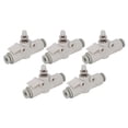 thumbnail image 3 of Pipe Throttle Valve, 5PCS Easy To Connect Pneumatic Throttling Valve Standard Size High Pressure Resistant No Leakage With Locking Nut For 4mm OD Hose, 3 of 8