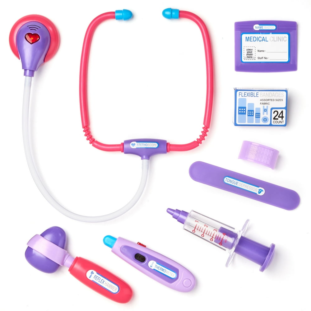 Kid Connection Doctor Play Set with Stethoscope, Multiple Colors, 8