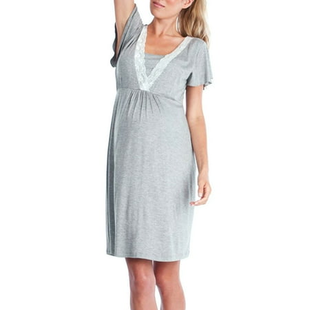 

WAJCSHFS Maternity Dresses For Work Maternity Tank Dress Ruched Sleeveless Mama Dress Pregnancy Baby Shower Dress (Grey M)