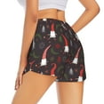 thumbnail image 3 of Vsdgher Cute Christmas Gnomes Print Women's Running Double Layer Shorts High Waisted with Pockets Elastic Yoga Workout Athletic Gym Sports, 3 of 8