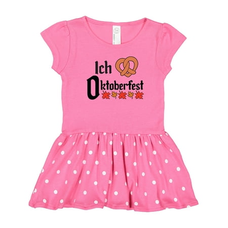 

Inktastic Ich Liebe - I Love Oktoberfest Pretzel Heart Gift Toddler Girl Dress