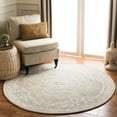 thumbnail image 2 of SAFAVIEH Micro-Loop Emilija Oriental Area Rug, Light Grey/Ivory, 7' x 7' Round, 2 of 7
