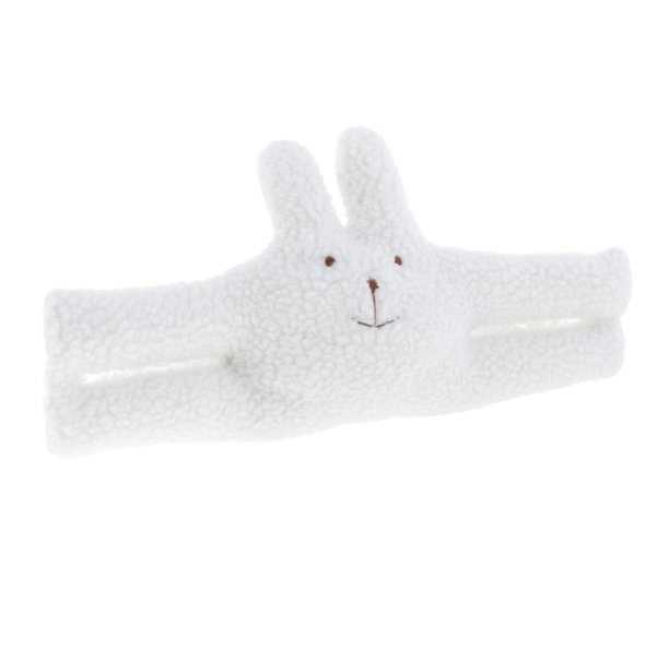 1 pieza de tope de puerta de animales de dibujos animados para bebé, suave y a prueba de pellizcos. Conejito blanco