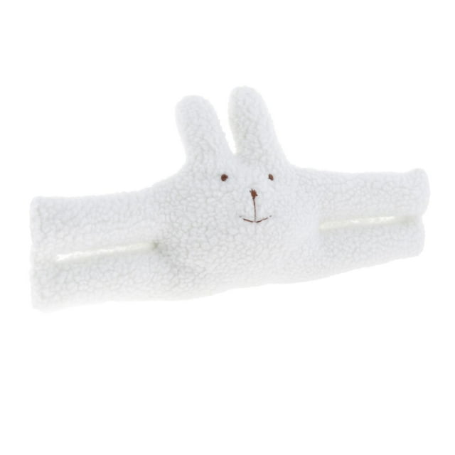 1 pieza Tope de puerta Clip de puerta montado en la puerta Muñeca suave de lana de cordero Protección infantil Puerta Conejito blanco