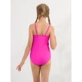 thumbnail image 5 of Usaibhir Girl's Solid Cut Out Sleeveless One Piece Swimsuit Bathing Suits Swimwear Beachwear for Kids 7-14 Years, 5 of 12
