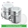 thumbnail image 2 of 2 Pieces Stainless Steel Dredge Shaker,with Lid and Handle Salt and Pepper Shakers,Seasoning Pepper Shaker, 2 of 5
