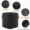 thumbnail image 3 of Alden Design 16″ Portable Smokeless Fire Pit with Rain Cover & Lid & Log Grate, Black, 3 of 7