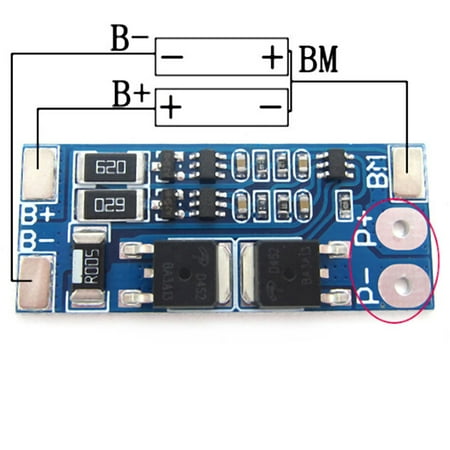 

2S 8A 7.4V balance 18650 Li-ion Lithium Battery BMS charger protection board