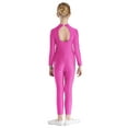 thumbnail image 2 of TSSOE Girls Full Body Unitard Gymnastics Dance Jumpsuit Tank Ballet Leotard Catsuit Full Length Bodysuit Hot Pink 12, 2 of 5