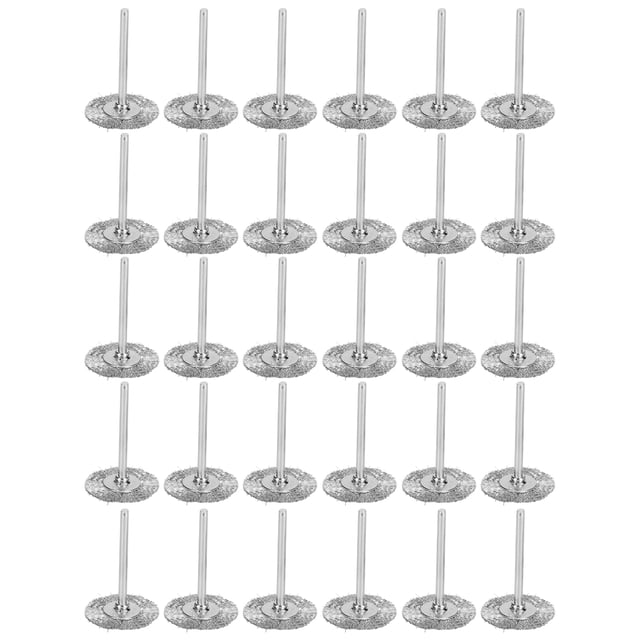 30 Pcs Mini Brosse en Fil Roue Gobelet Brosse en Fil d'Acier Roue Brosse de Polissage pour Polissage Nettoyage Rouille/corrosion/peinture