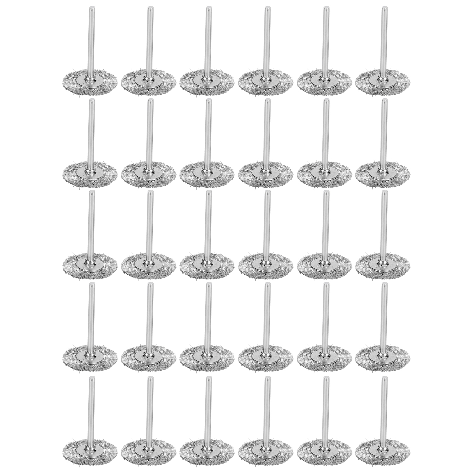 Kit 30 Brosses Métalliques De Polissage - Pour Enlever Rouille Et Peinture, Sculpture Sur Bois - Mini Roues Plates