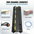 thumbnail image 3 of VEVOR 3 PC Cable Protector Rampa 2 Canales 12000 lbs Carga Cable Cable Cubierta Rampa, 3 of 9