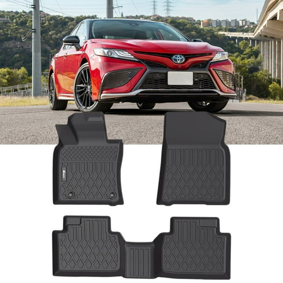 Nilight TPE Floor Mats for Toyota Camry (Hybrid Only) 2018 2019 2020 2021 2022 2023 2024,All Weather Custom Fit Heavy Duty Floor Liners