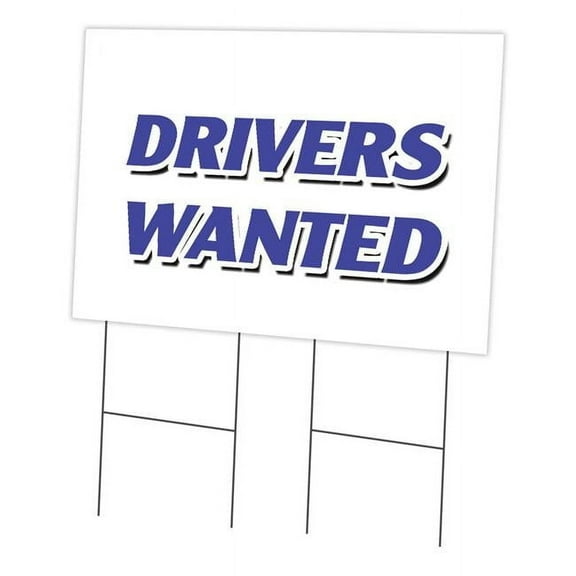 SignMission C-2436-DS-Drivers Wanted 24 x 36 in. Drivers Wanted Yard Sign & Stake