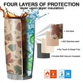 thumbnail image 7 of 20oz Tumblers Fall Leaves Mushrooms Stainless Steel Vacuum Insulated Double Wall Travel Tumbler Cups Mug with Lid and Straw,Cleaning Brush for Cold & Hot Drinks, 7 of 7