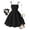 Black, variant on EliteGoogv Toddler Girls Dress Sundress Sleeveless Spaghetti Strap Solid Color Flared Skirt Casual Formal Outfit Preteen Girls Kids Dress Kids Party Gown,12-13 Years