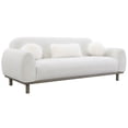 thumbnail image 3 of Furniture of America Ellita Mid-Century Modern Chenille OEKO-TEX Certified Sofa with Faux Fur Pillows, Oat, 3 of 13