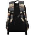 thumbnail image 3 of FORMRS Unisex Backpack Elementary School Travel Bookbag with Reflective Stripes, Black Halloween Cat, 3 of 7