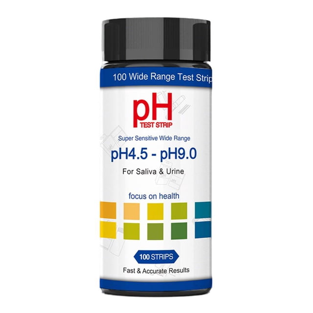 pH Test Strips Universal Application pH 0-14 100 Strips for Saliva Urine with Soil Testing