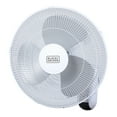 thumbnail image 3 of BLACK+DECKER BFWL16R 16-In. 3-Speed Oscillating Wall Fan with Remote, White, BFWL16R, 3 of 7