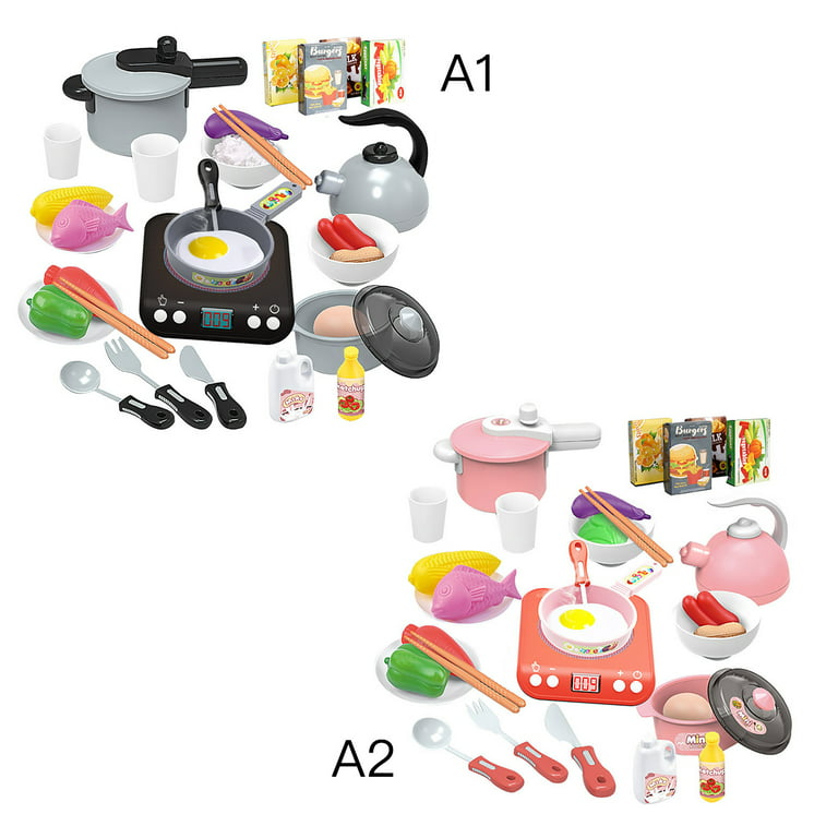DIY pretend play real electric home appliances popcorn machine toy kids  cooking set