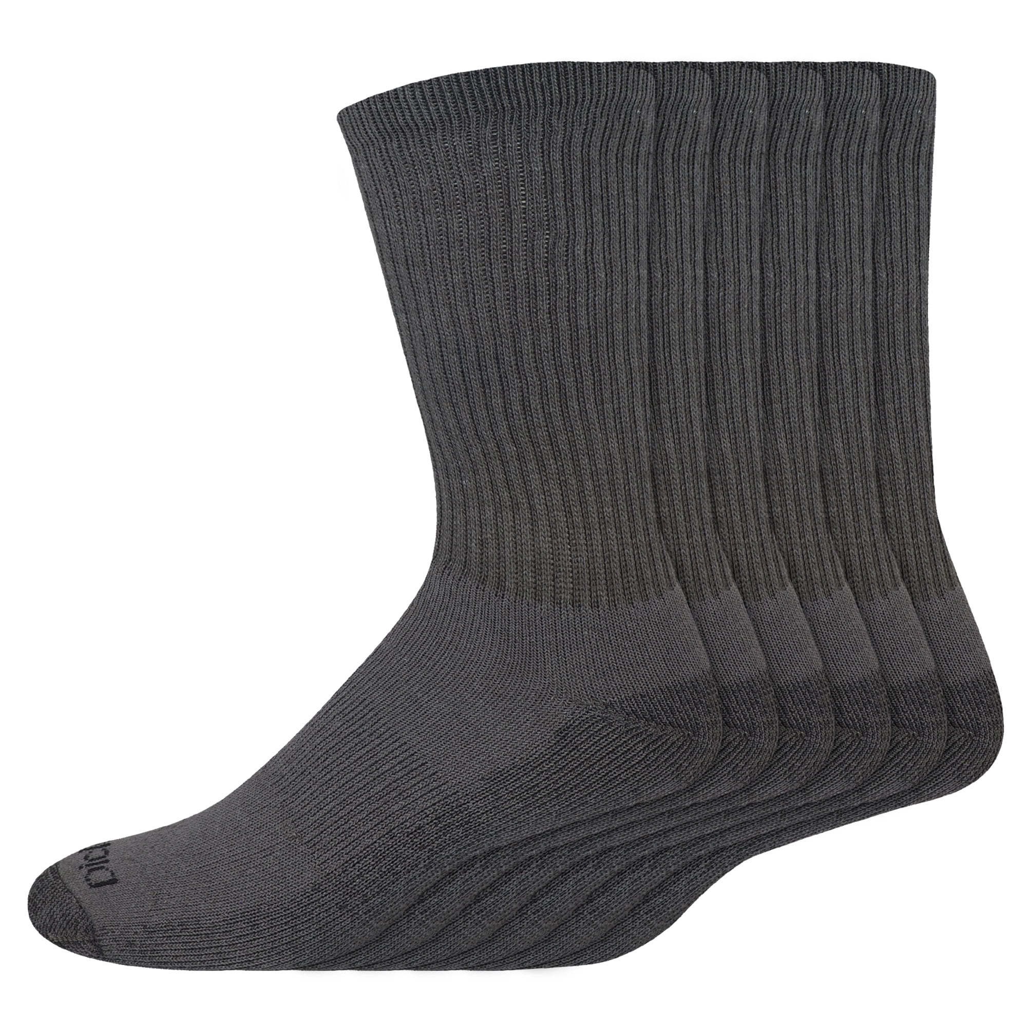 Dickies Calcetines altos Dri-Tech Comfort para hombre, gris, 12 pares, Gris