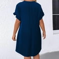 thumbnail image 3 of Aofany Womens T Shirt Dresses Summer Short Sleeve Loose Tunic Dress Casual Swing Dress Fashion Sundress Solid Color, 3 of 3